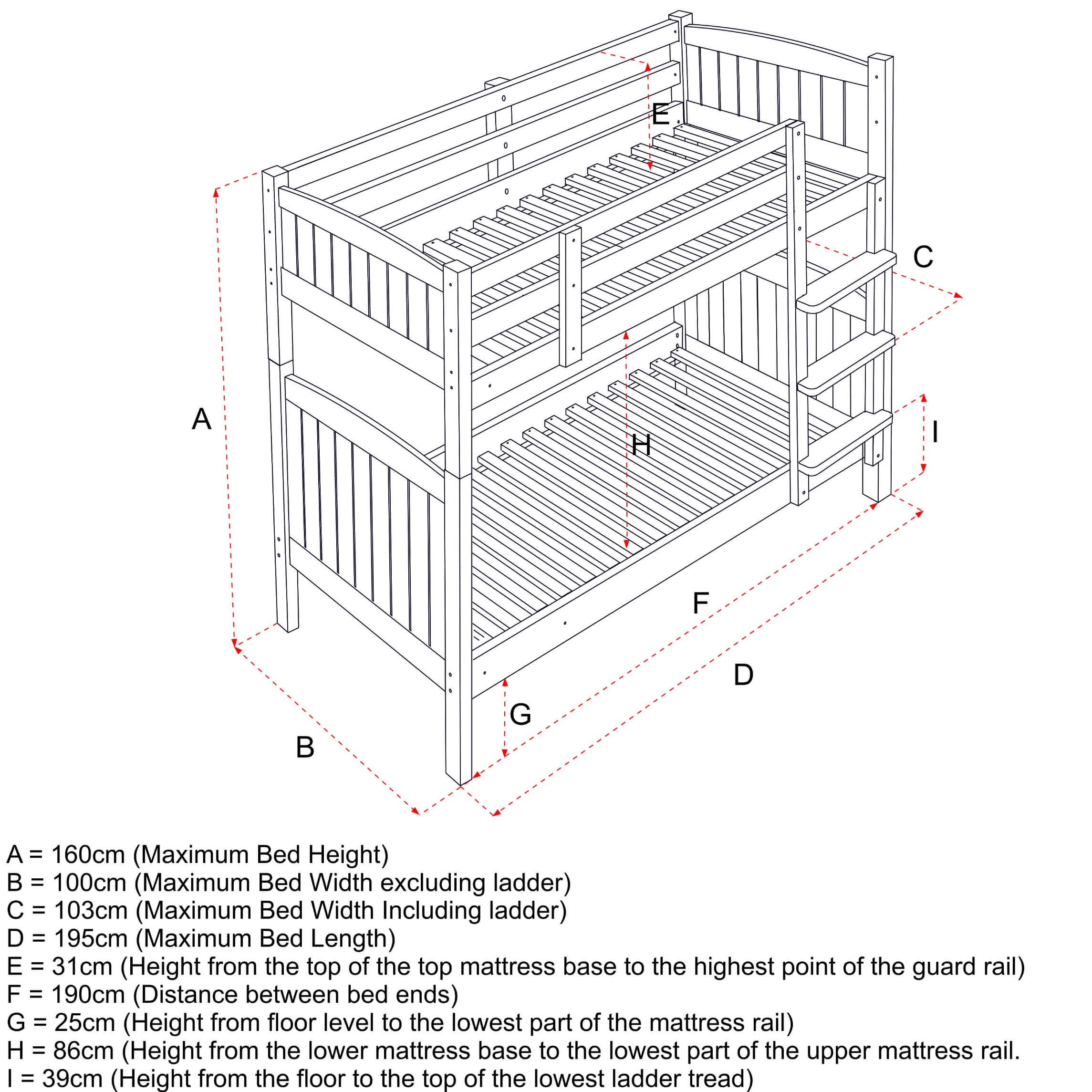 Stowford Bunk Bed - Silk White