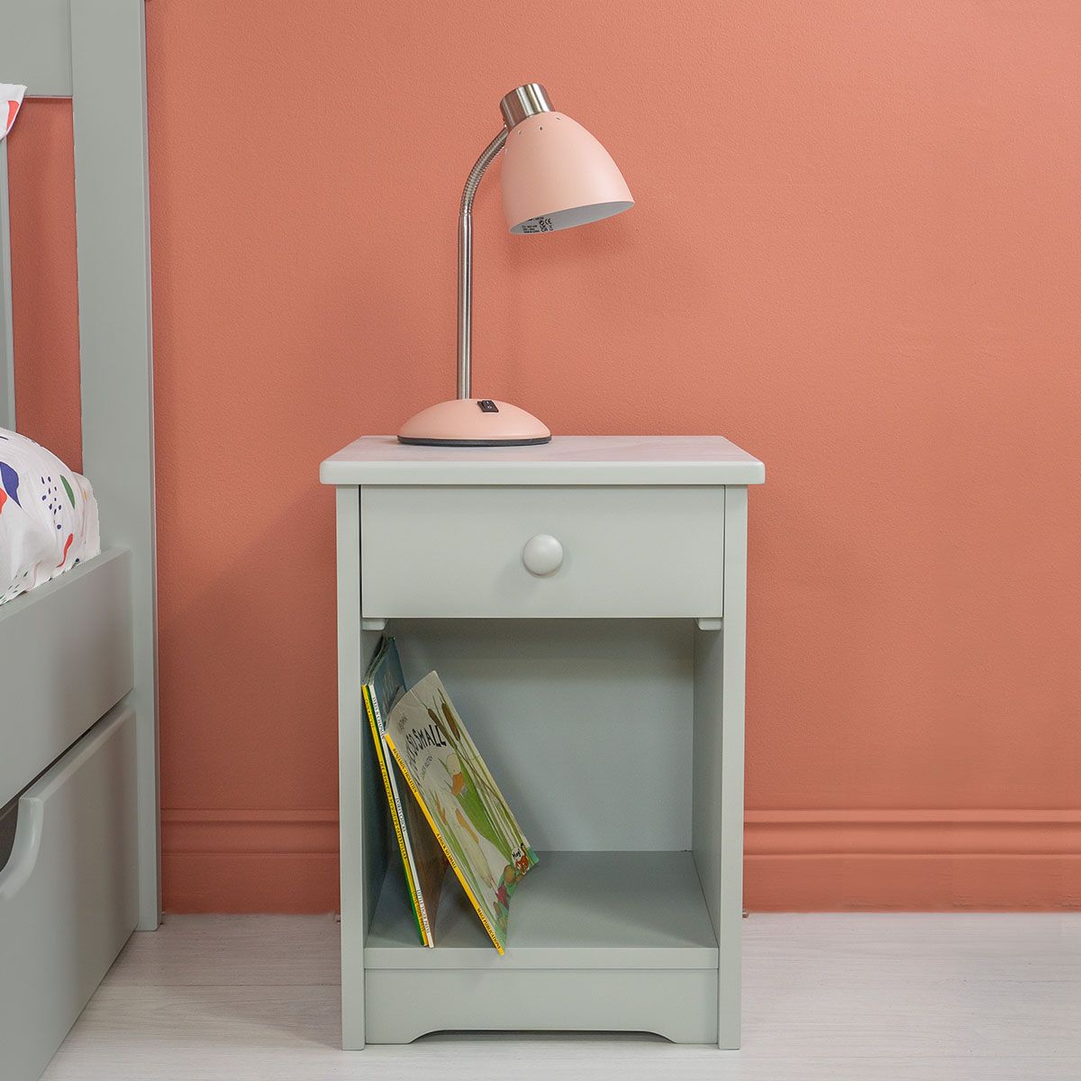 Oundle Bedside Table - Light Grey