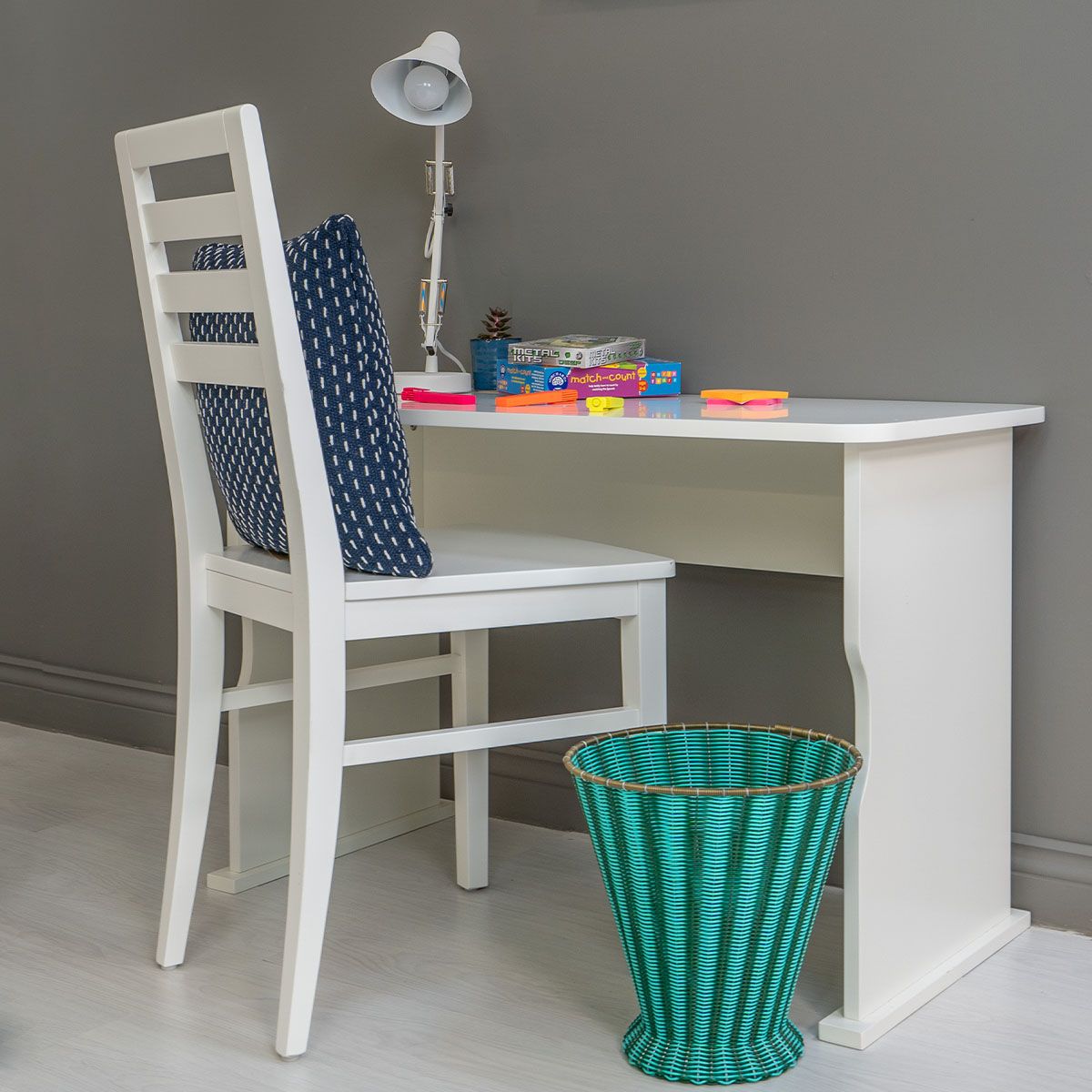 Childrens white desk chair sale
