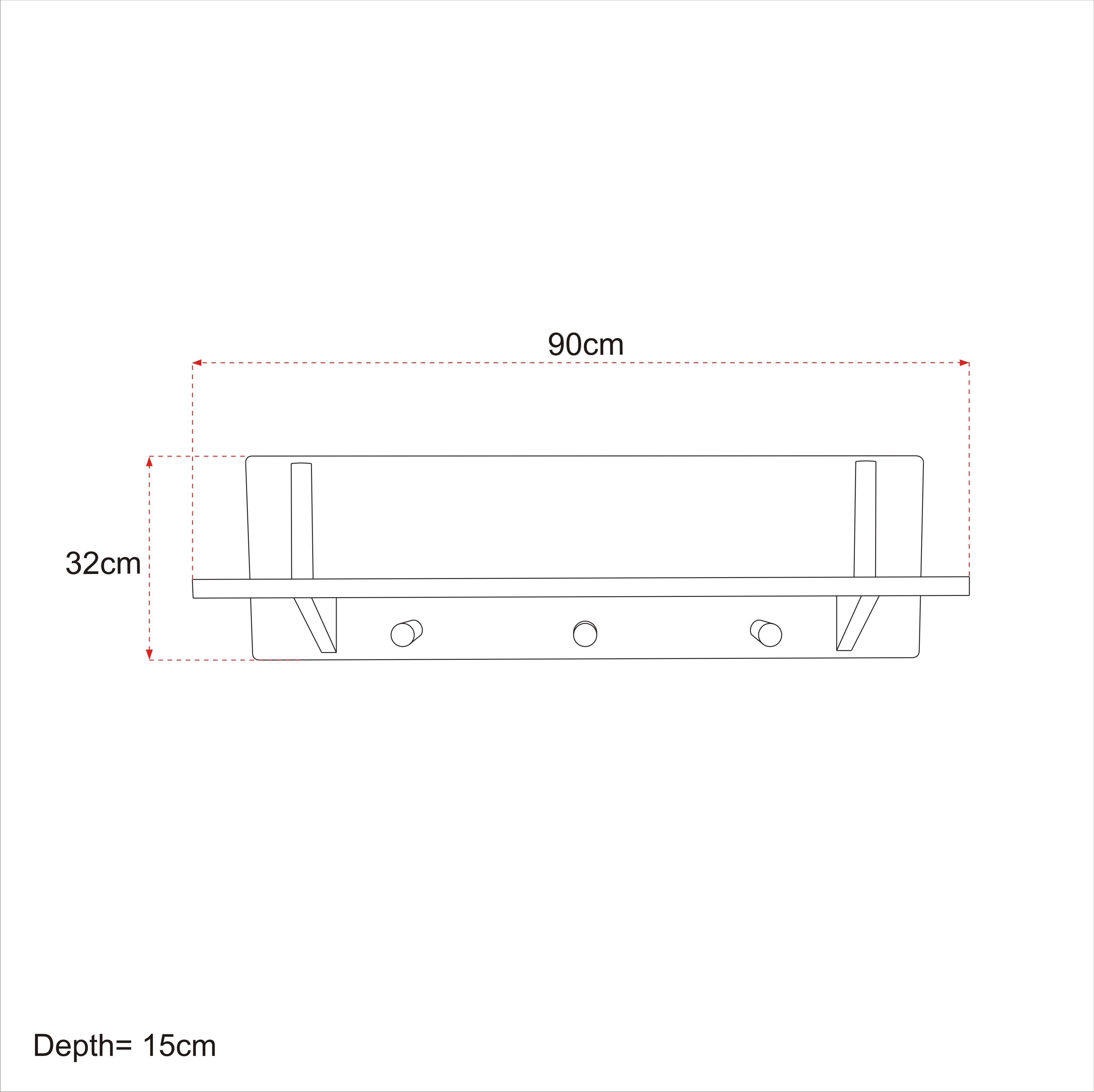 Child's Peg Shelf - Silk White