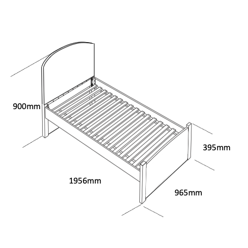 The Colourful Children's Single Bed - White