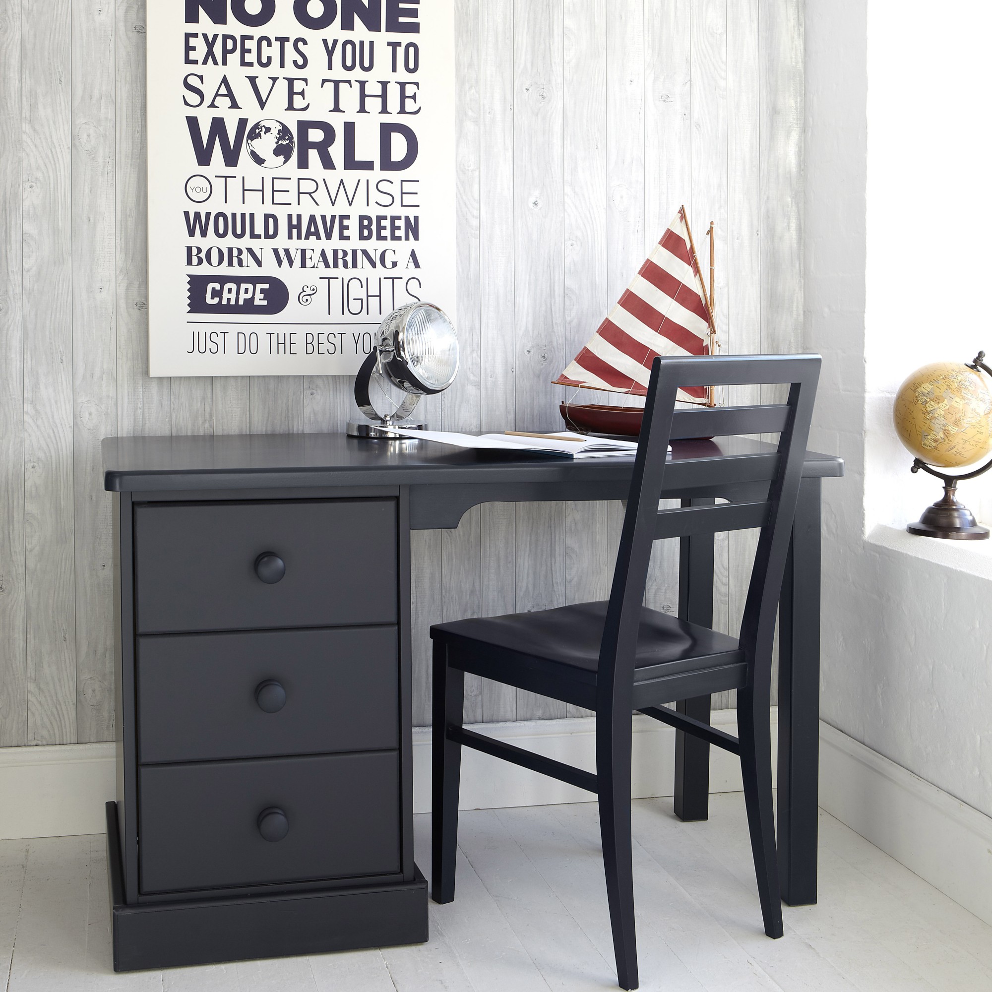 Children's Pedestal Desk - Prussian Blue