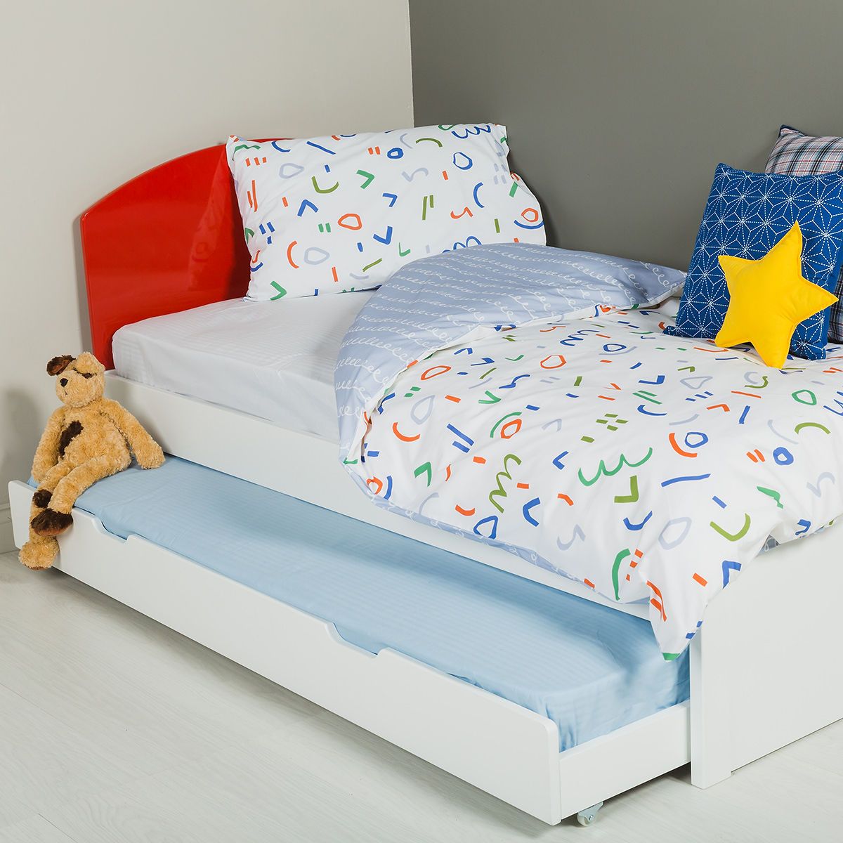 The Colourful Children's Single Bed - Red