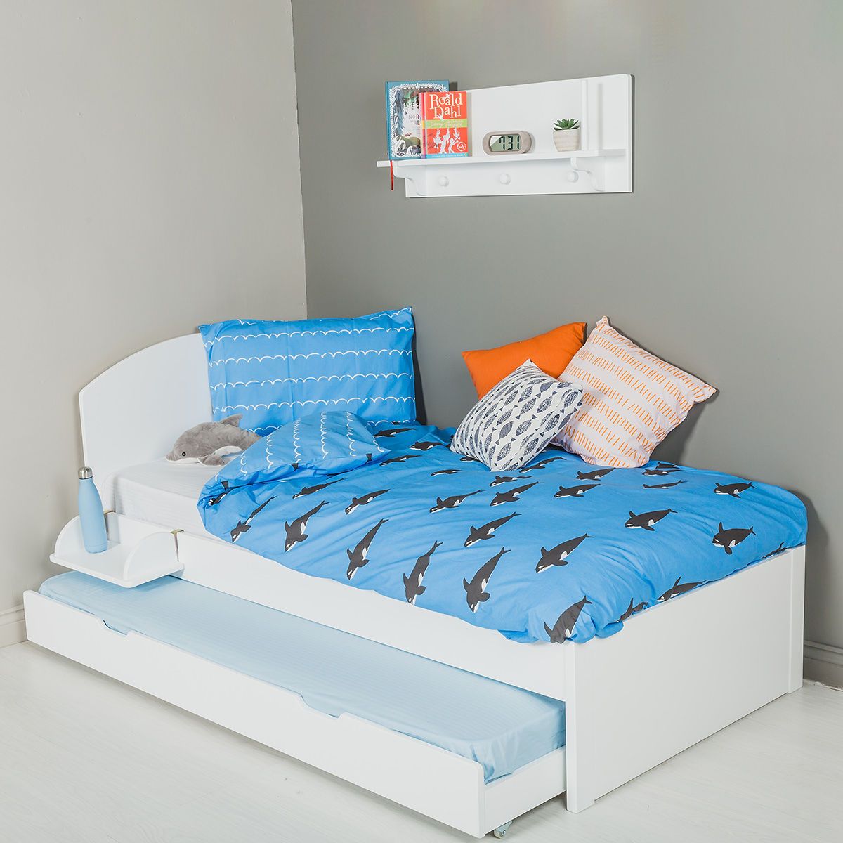 The Colourful Children's Single Bed - White