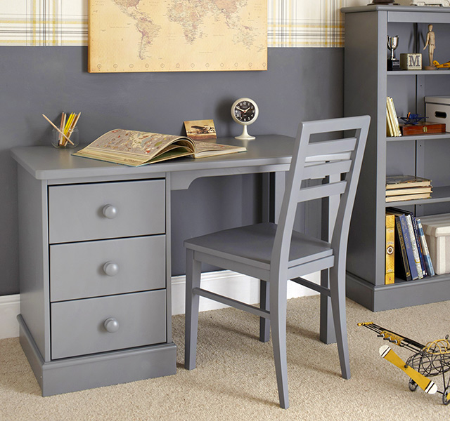 Children's Pedestal Desk - Dark Grey