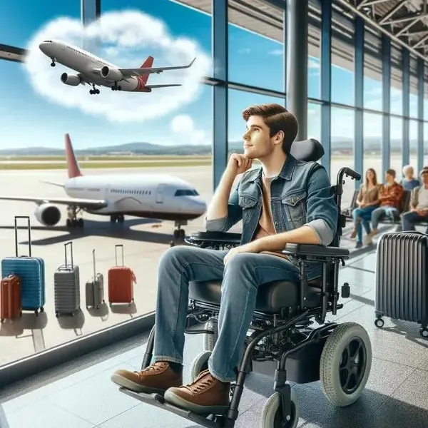 Flight plan for electric wheelchair how to get on plane with an