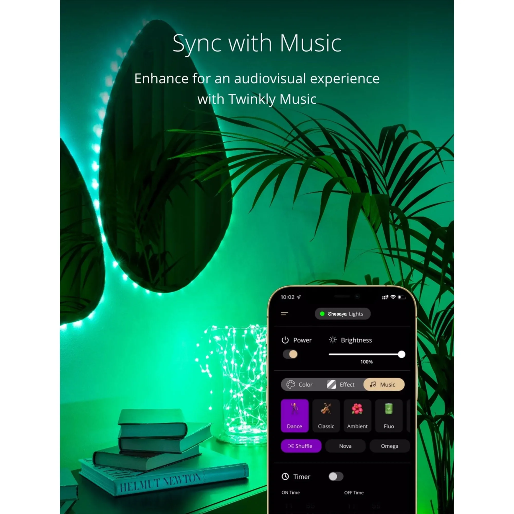 App-Controlled Flexible LED Color Changing Dots String Lights