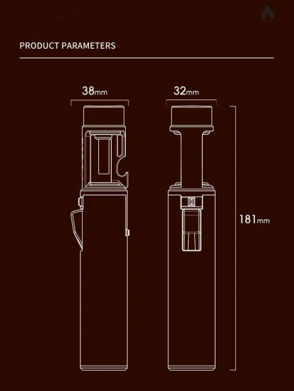 Refillable Butane Jet Lighter
