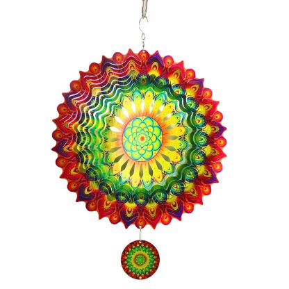 Colorful 3D rotating wind chimes
