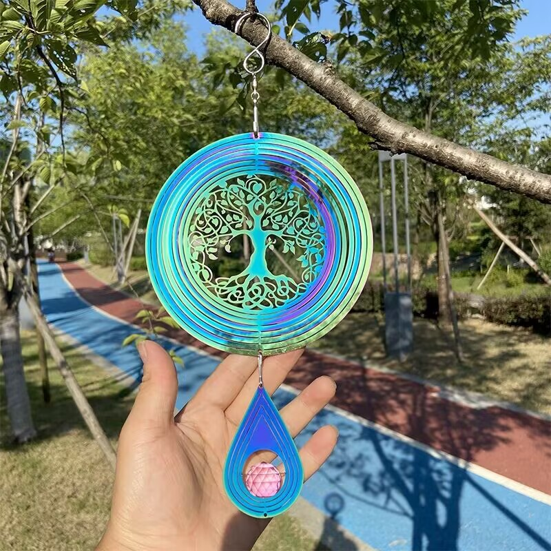 Colorful 3D Tree of Life Wind Chimes