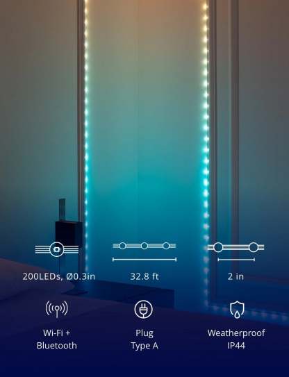 App-Controlled Flexible LED Color Changing Dots String Lights