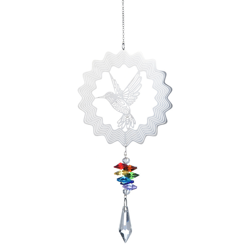 Colorful 3D Flying Bird Rotating Wind Chimes