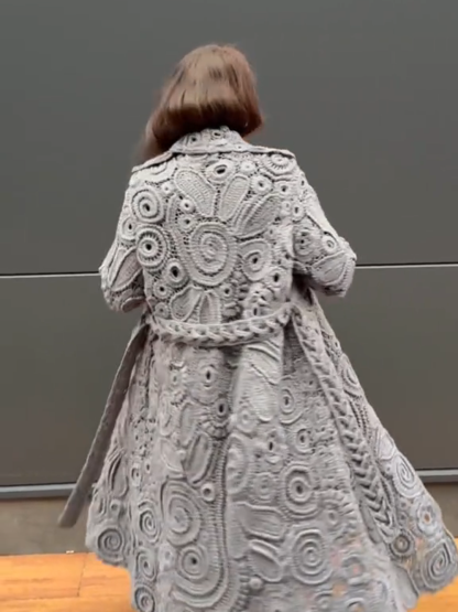 Handmade Irish Lace Crochet Knitted Sun Protection Coat