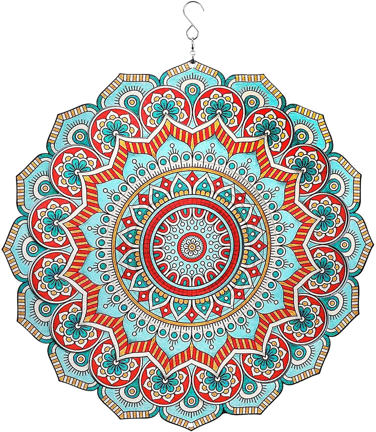 Mandala 3D rotating wind chime