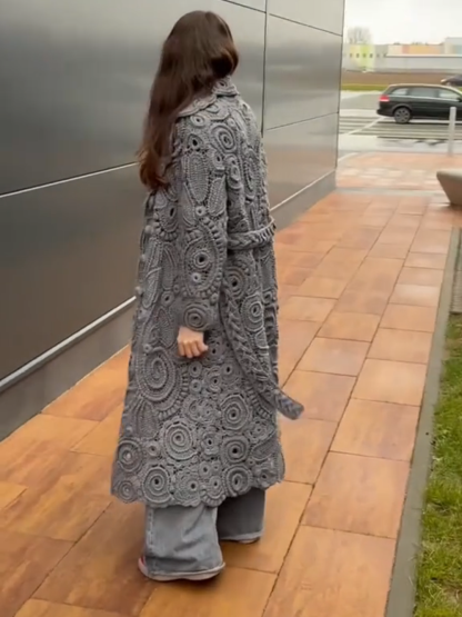 Handmade Irish Lace Crochet Knitted Sun Protection Coat