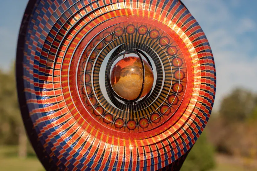 Anemona Americana Mandala 3D Rotating Wind Chime