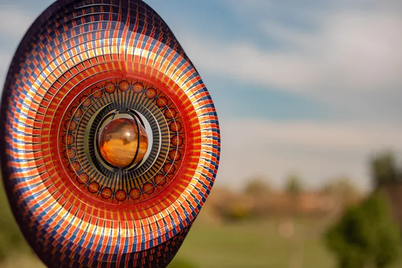 Anemona Americana Mandala 3D Rotating Wind Chime