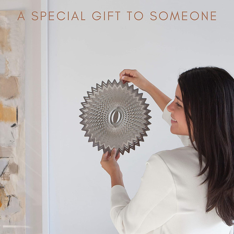 Geometric 3D rotating wind chime