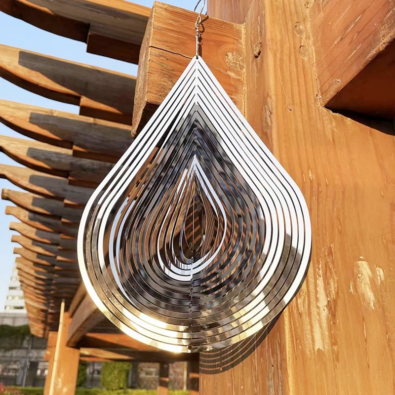 Water drop 3D rotating wind chime