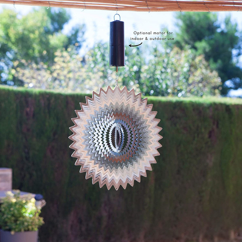 Geometric 3D rotating wind chime