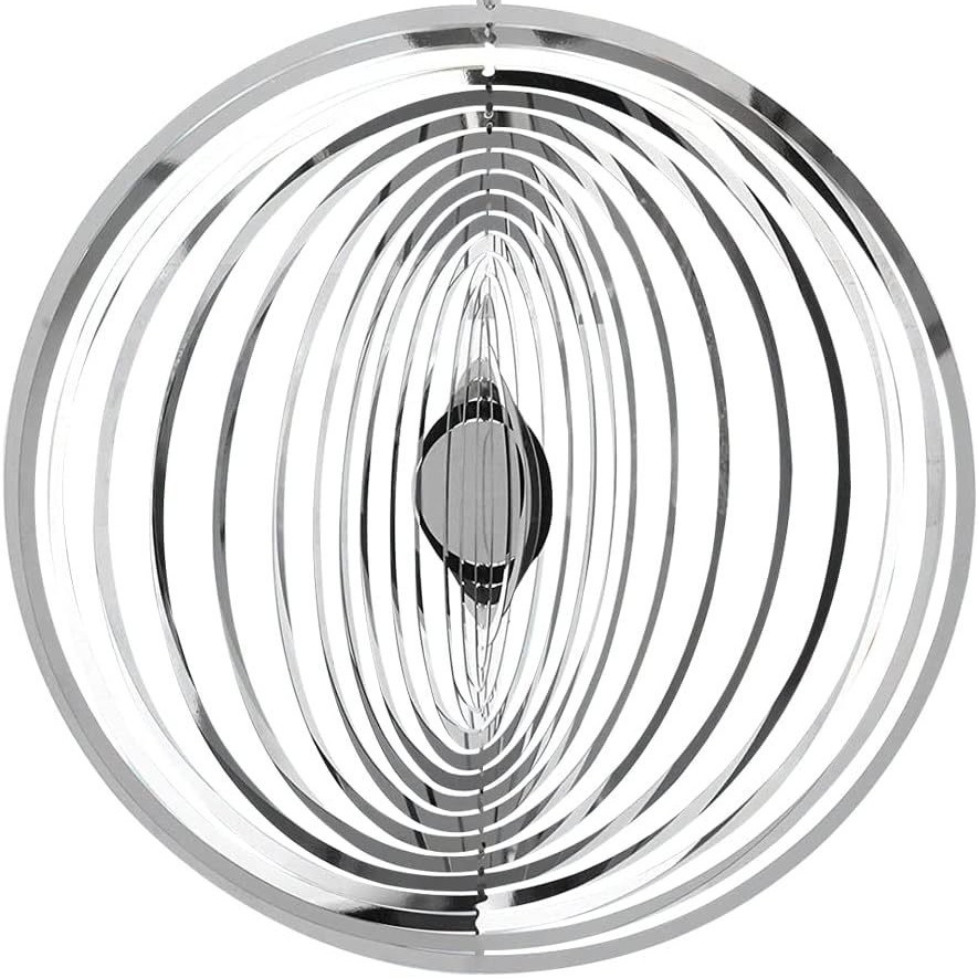 Round 3D rotating wind chime