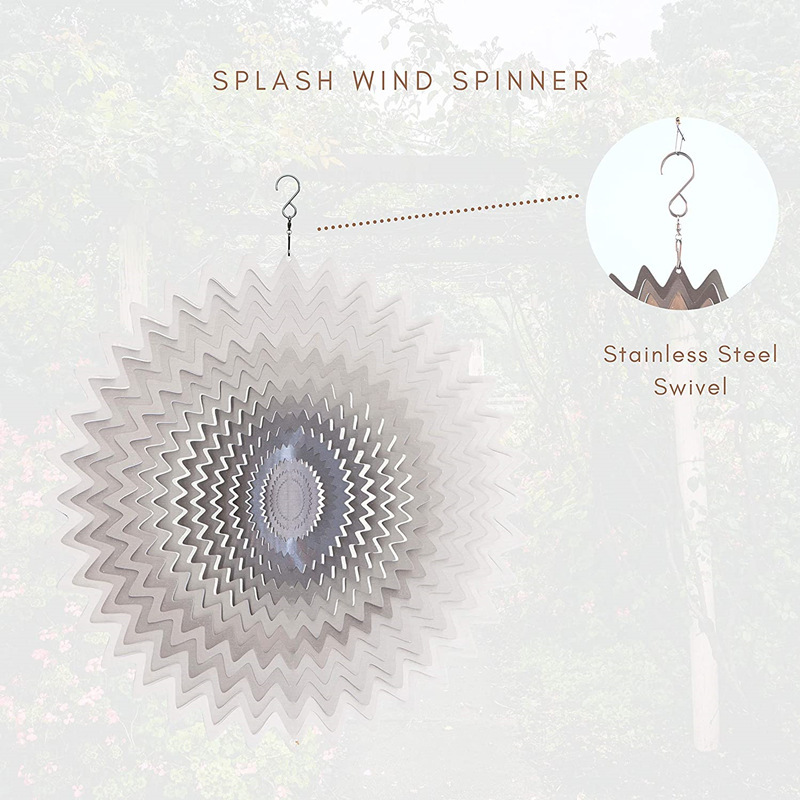 Geometric 3D rotating wind chime