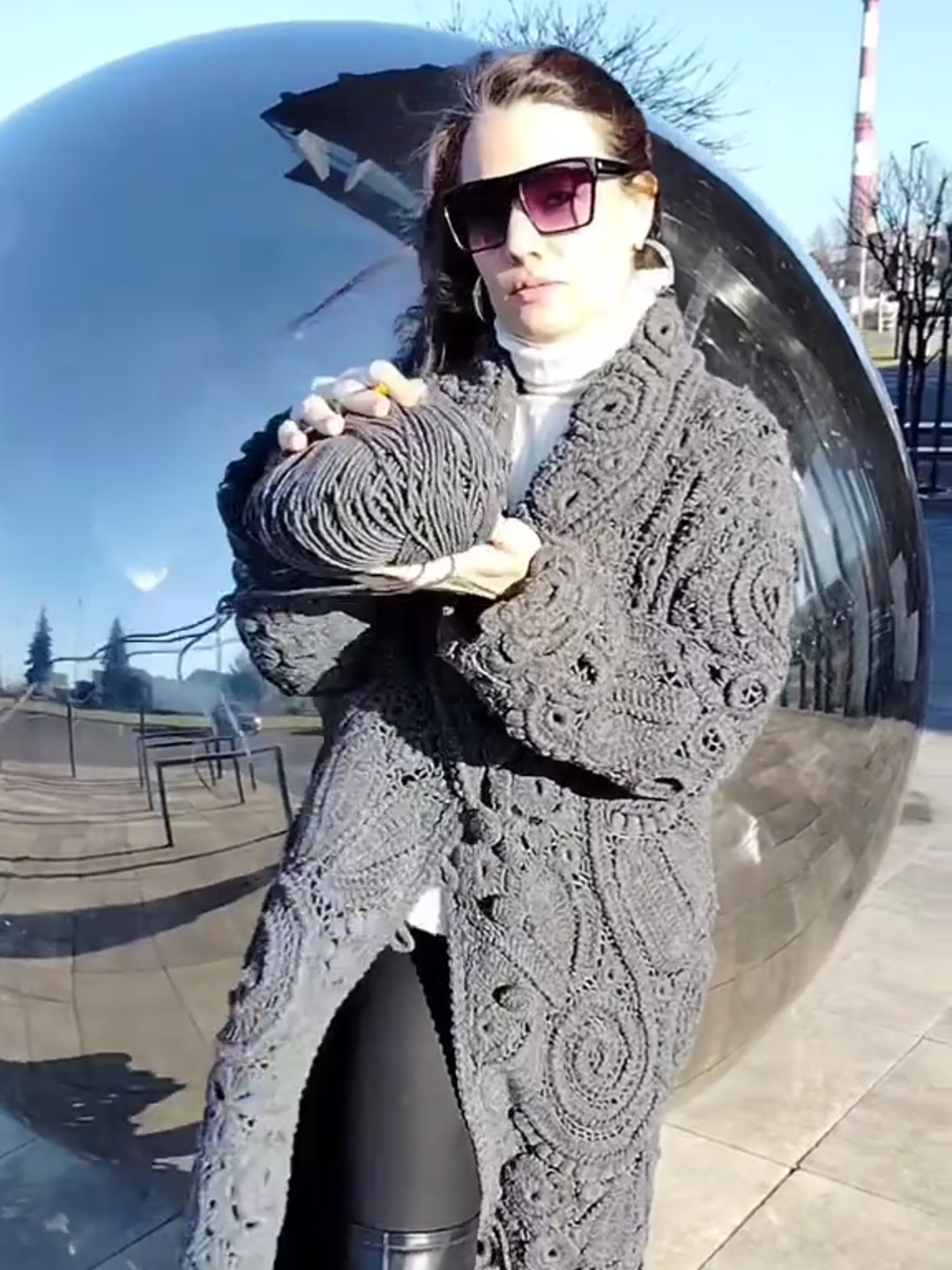 Handmade Irish Lace Crochet Knitted Sun Protection Coat