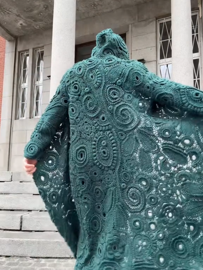 Lrish Lace Crochet Coat