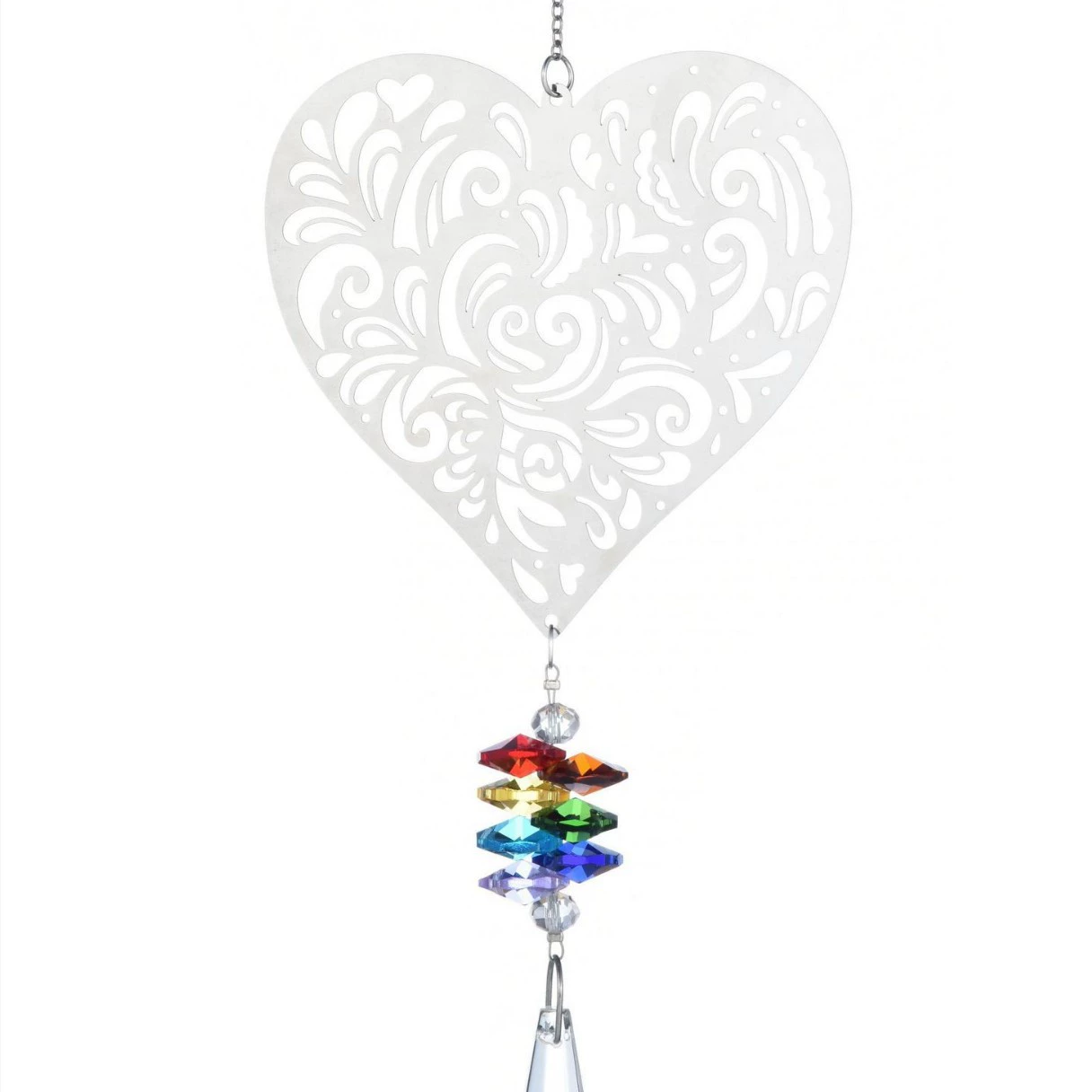 Colorful 3D Love Rotating Wind Chime 3