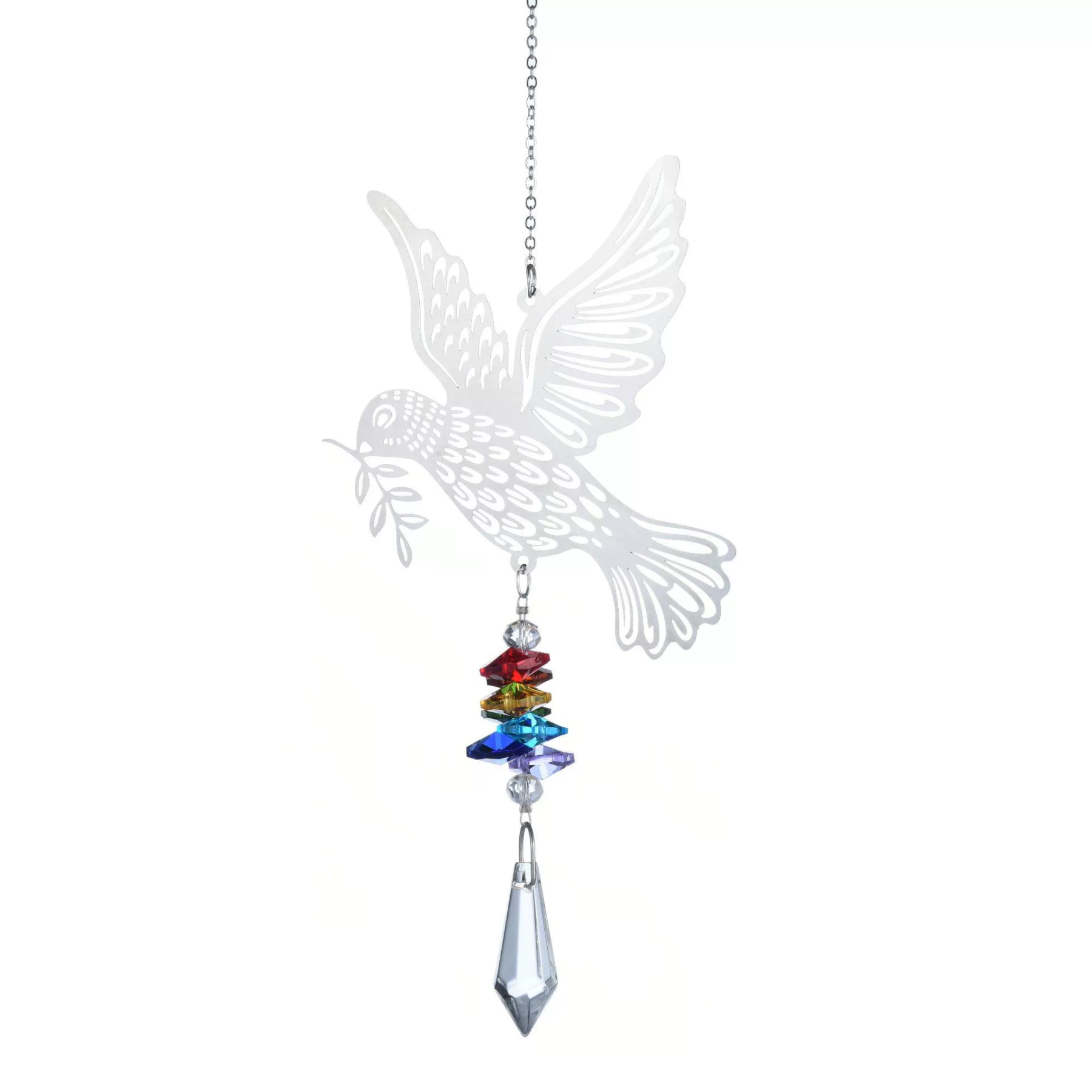 Colorful 3D Peace Dove Rotating Wind Chime