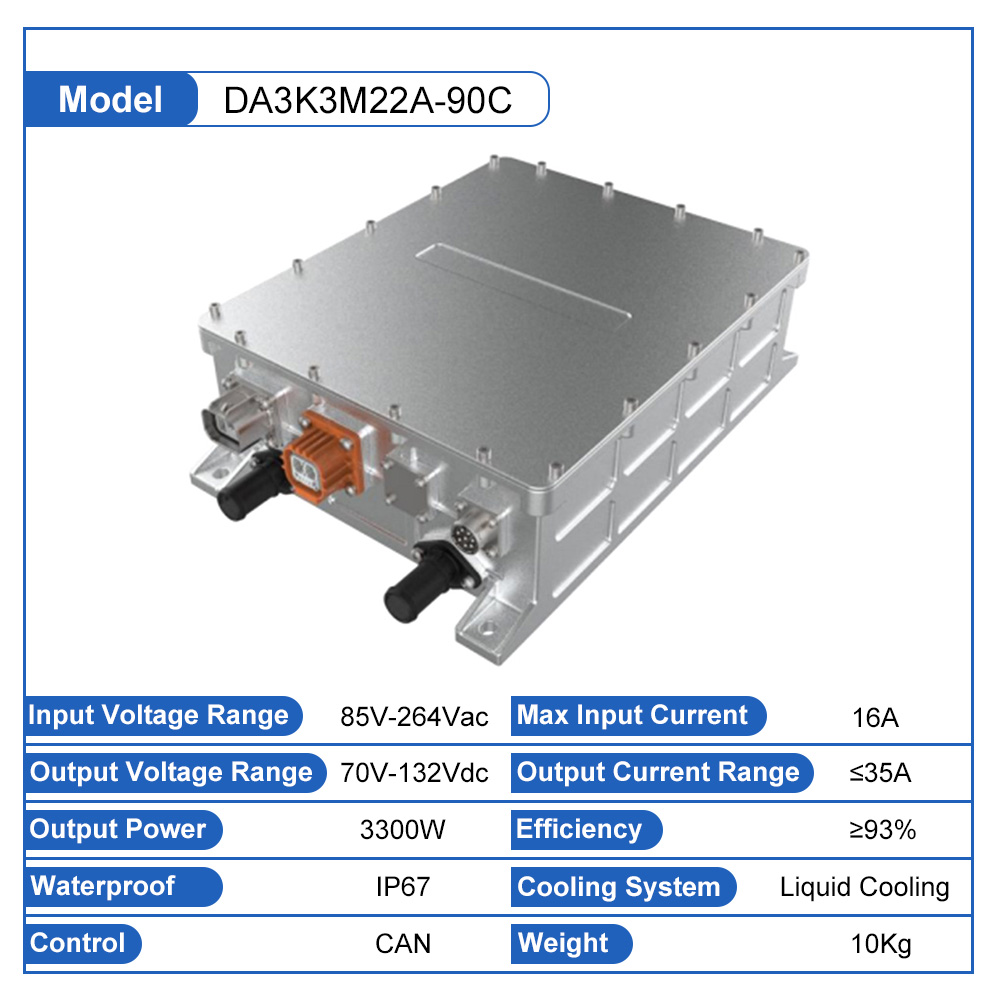 Dilong 3.3kW Liquid Cooled On Board Charger OBC for Electric Vehicles-Dilong Charger