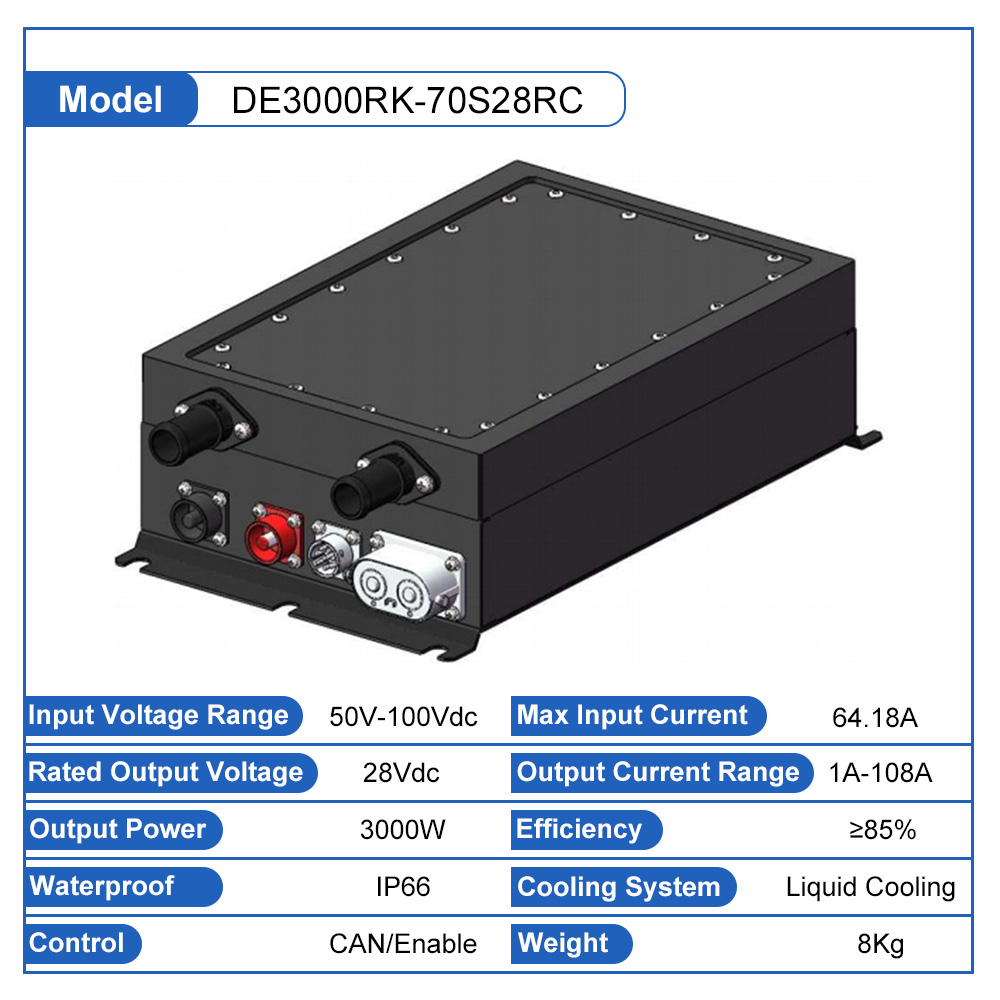 Electric V3kW Liquid Cooled Onboard DC-DC Buck Converter for Electric Vehicle-Dilong Charger 