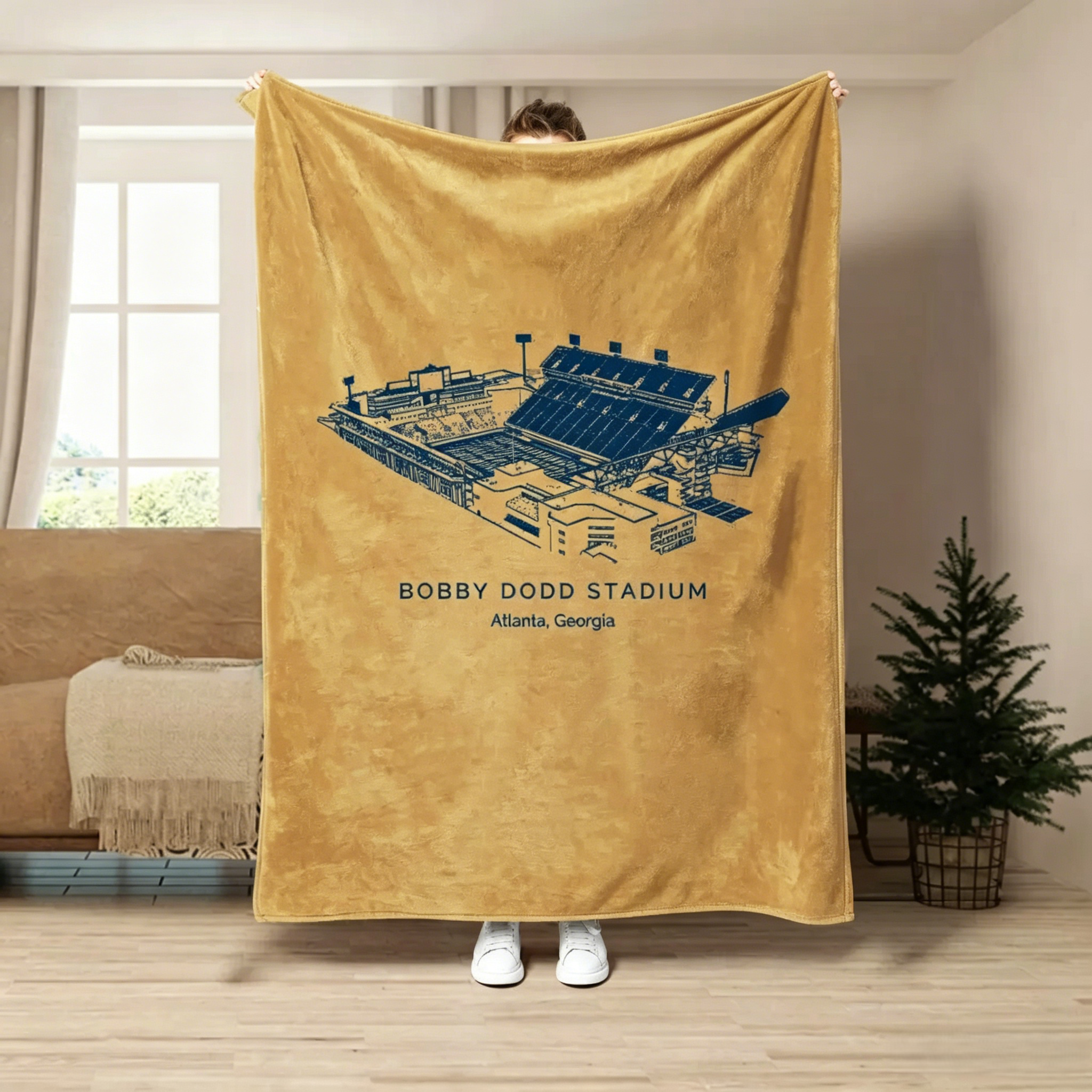 Bobby Dodd Stadium -  College Football Stadium Blanket