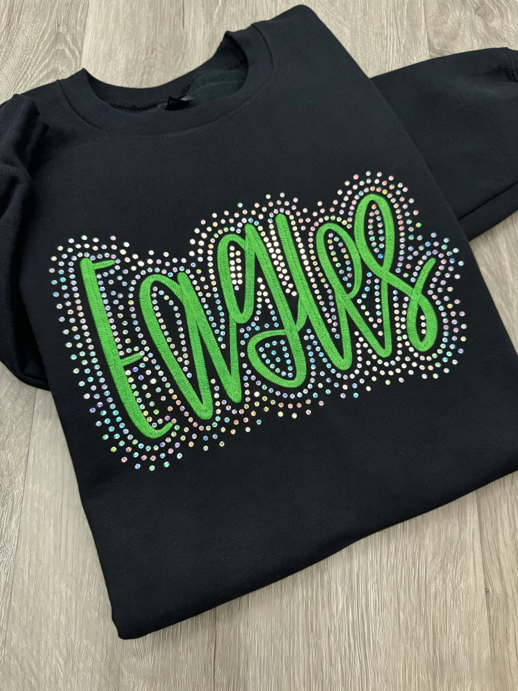 Custom Eagles Embroidered & Bling Sweatshirt T-shirt Hoodie