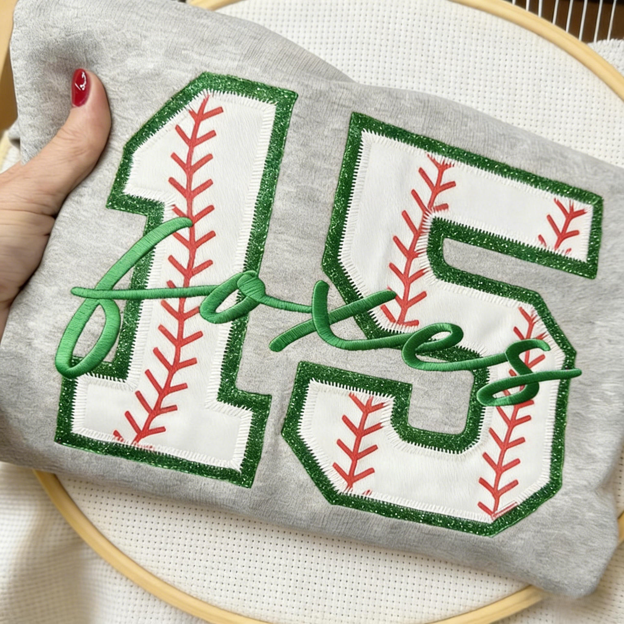 Proudstitch Custom Embroidered Sport Number Team Spirit Sweatshirt Personalized Team Apparels