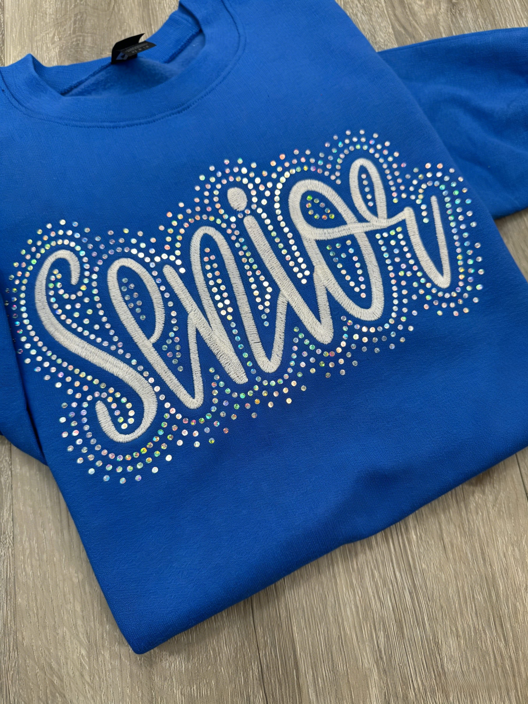 Custom Team Name Senior Embroidered & Bling Sweatshirt T-shirt Hoodie