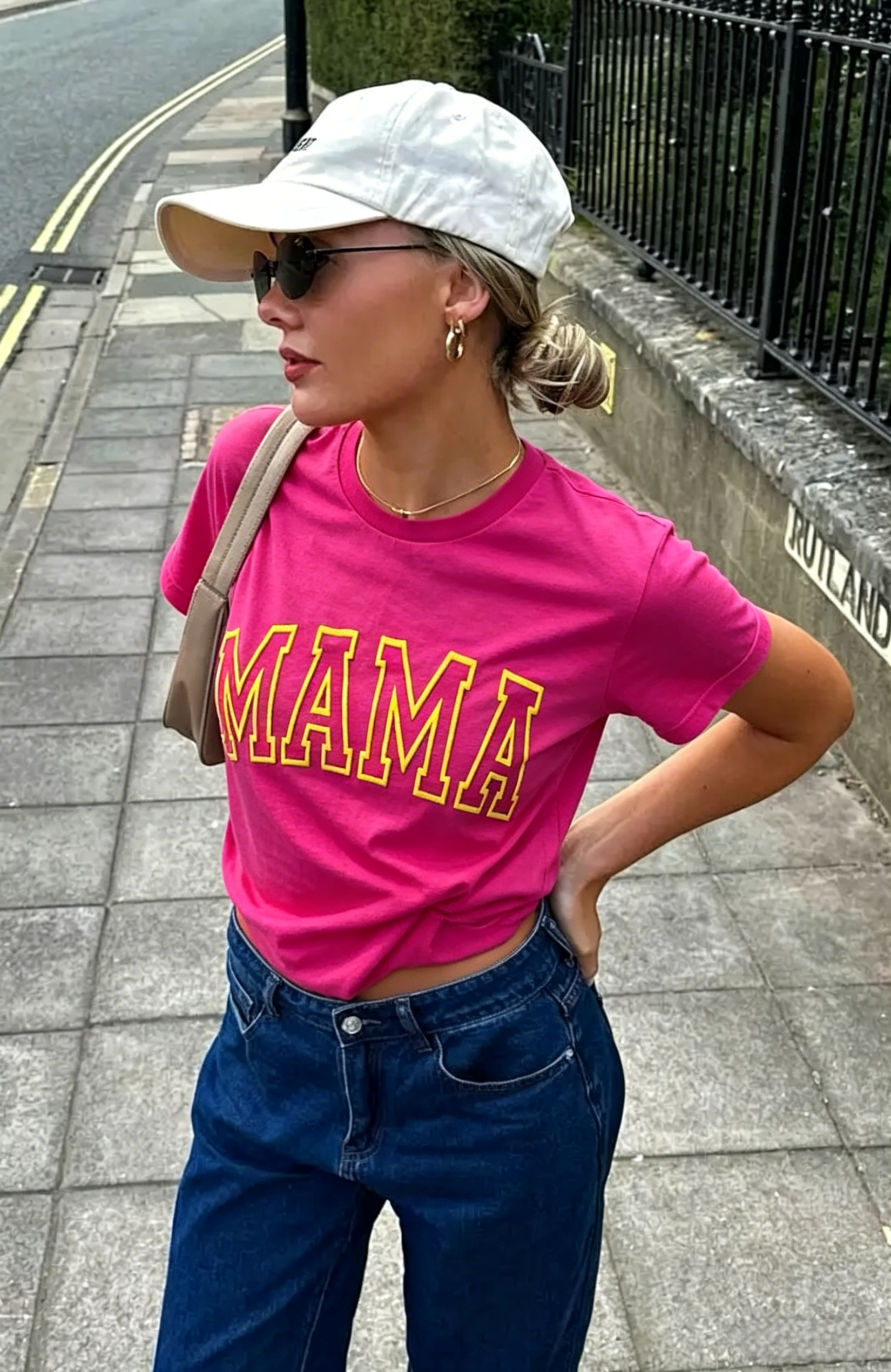 Cute MAMA Puff Print T-Shirt, The Perfect Summer Mom Gift