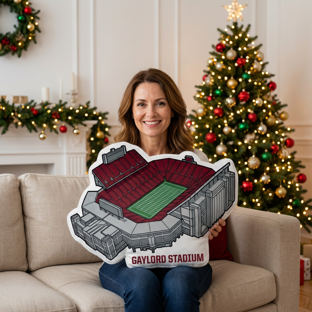 Gaylord Family Oklahoma Memorial Stadium Plush Pillow