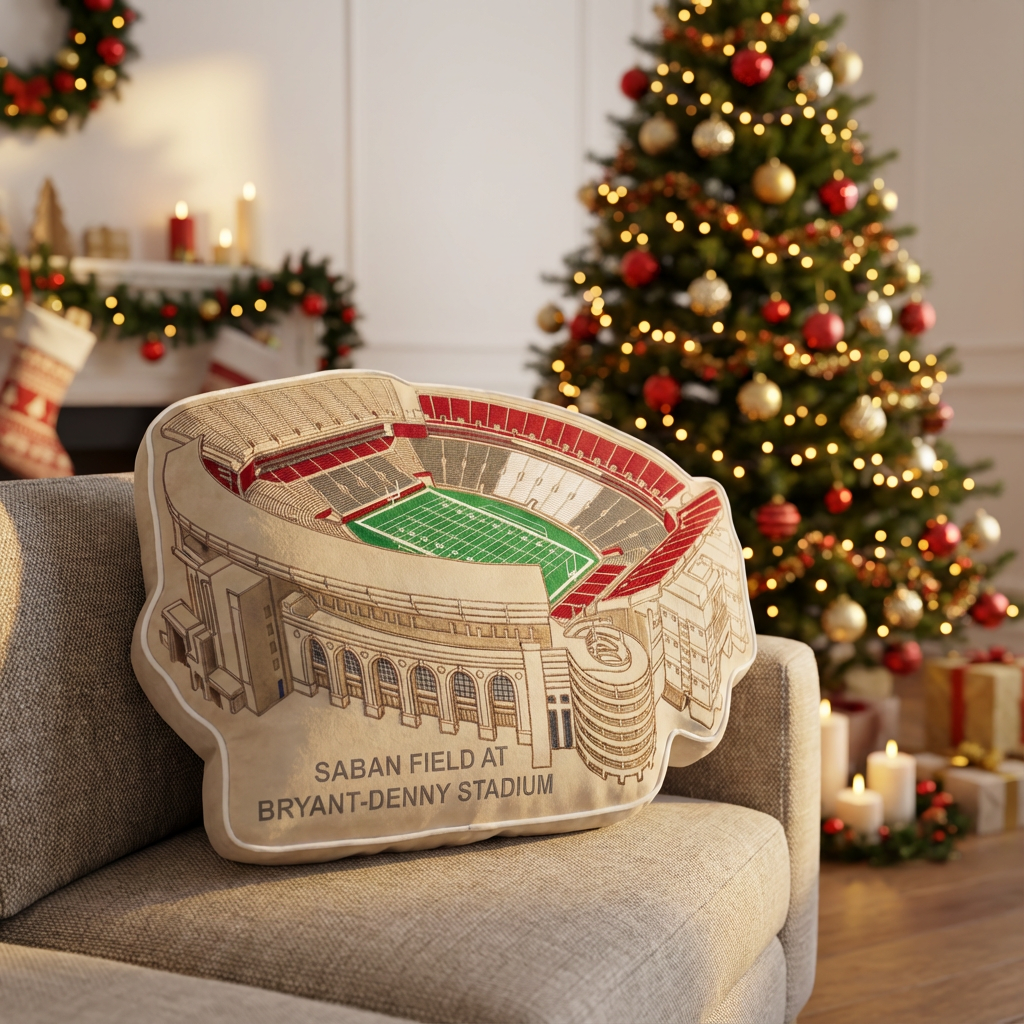 Saban Field At Bryant Denny Stadium Plush Pillow