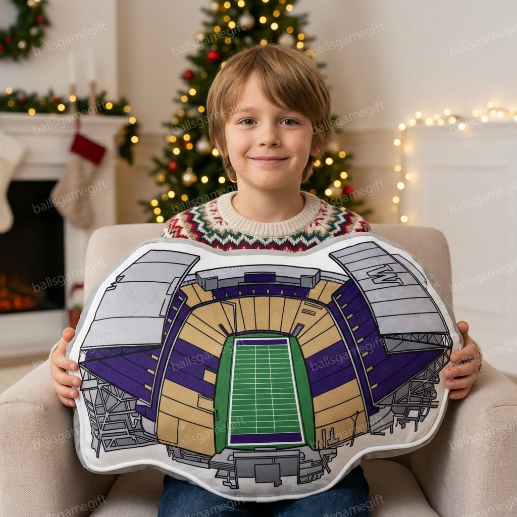 Husky Stadium Plush Pillow