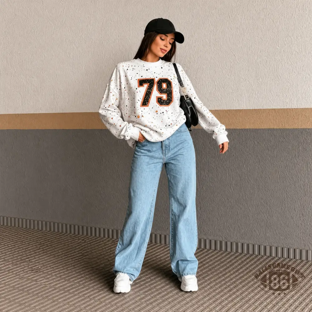 Custom Sequin Embroidered Shirt – Personalized Number or Letter Sparkle Tee & Sweatshirt