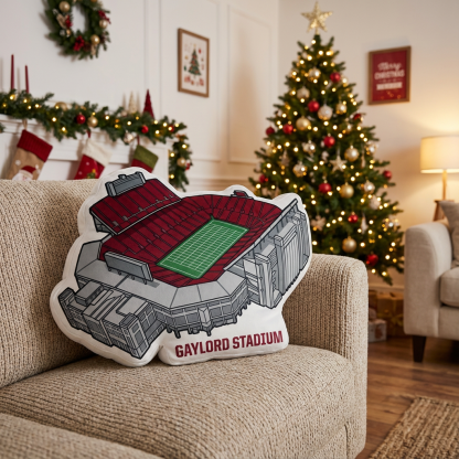 Gaylord Family Oklahoma Memorial Stadium Plush Pillow
