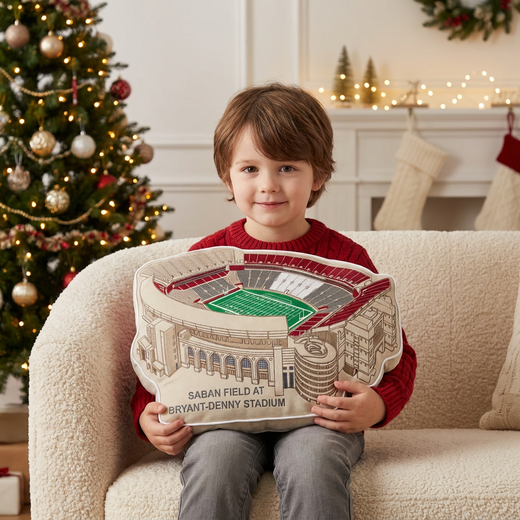 Saban Field At Bryant Denny Stadium Plush Pillow