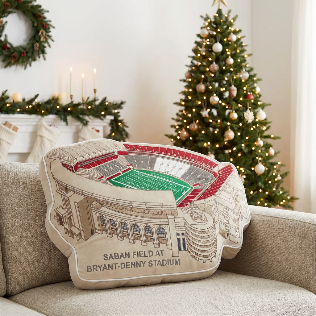 Saban Field At Bryant Denny Stadium Plush Pillow