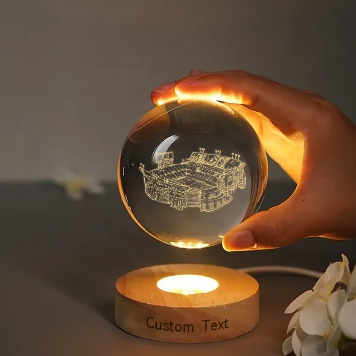 Custom Stadium 3D Spherical Crystal Ball Lamp