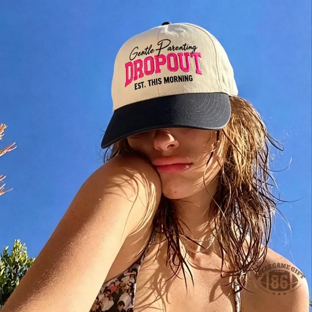 Gentle Parenting Dropout Hat, Embroidered Unisex Dad Mom Baseball Cap, Funny Casual Gift Hat