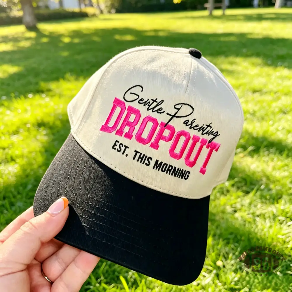 Gentle Parenting Dropout Hat, Embroidered Unisex Dad Mom Baseball Cap, Funny Casual Gift Hat