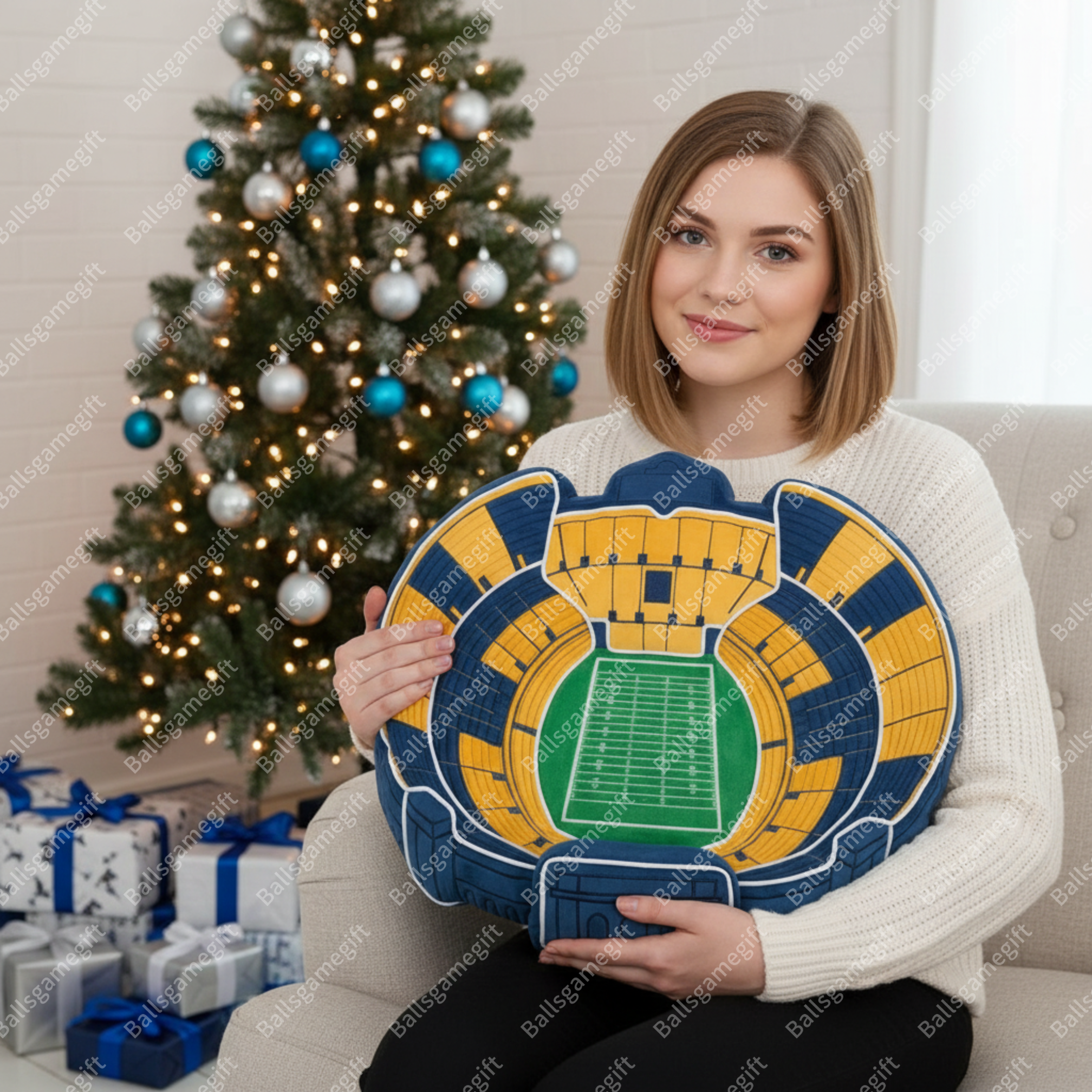 Michigan Stadium Plush Pillow