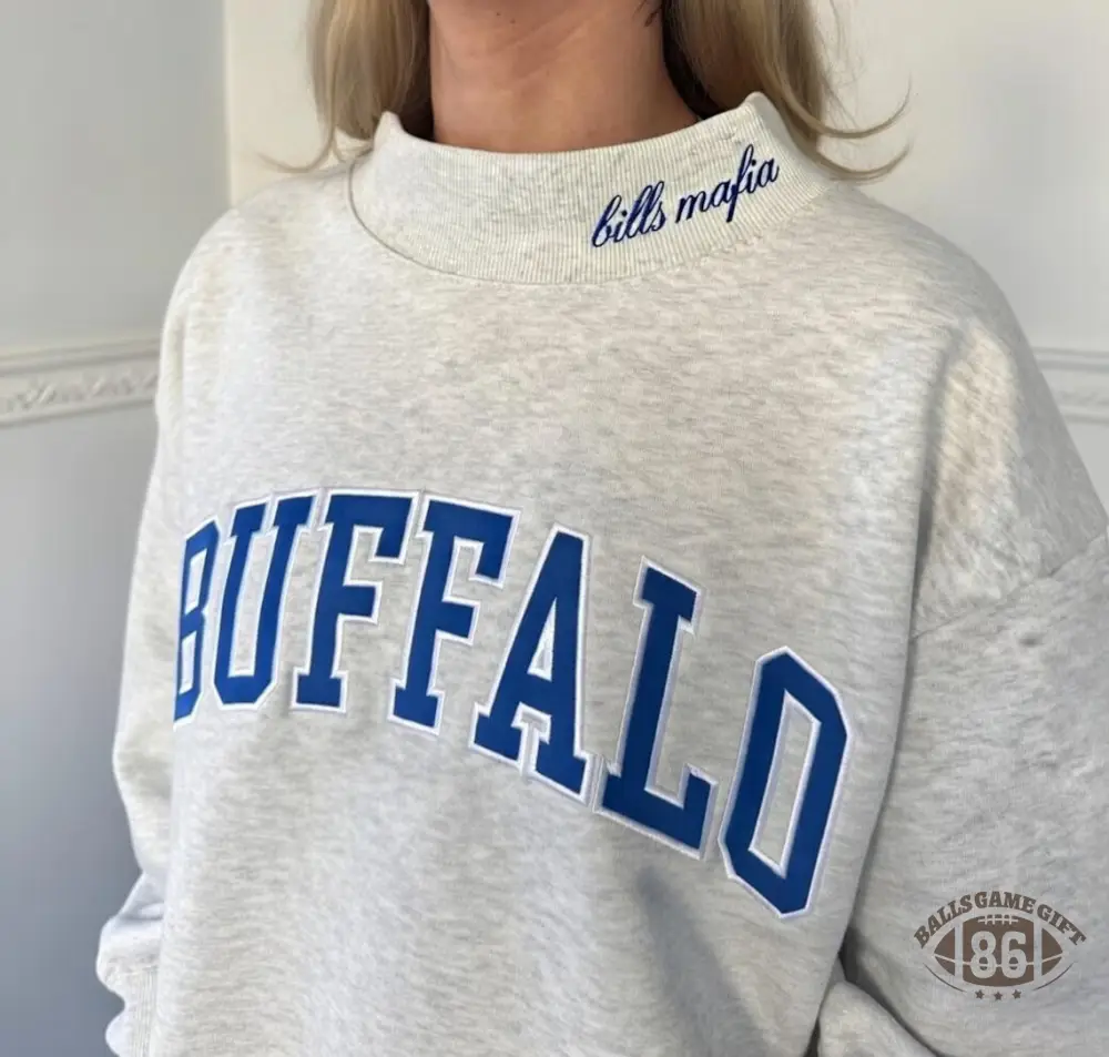 Custom Embroidered Mock Neck Team Name Sweatshirt Gifts for Sports Fans