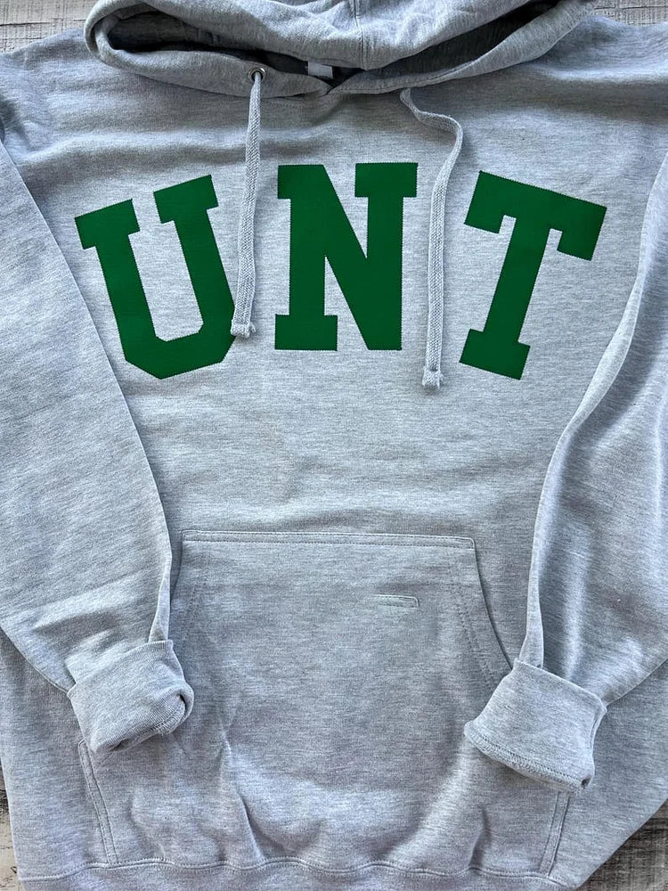 Custom Oversized Lettering Varsity Collegiate Hooded Sweatshirt